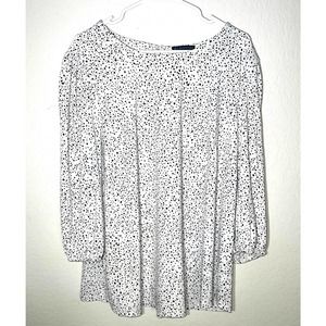 Adrianna Papell Georgette Polka Dot Blouse